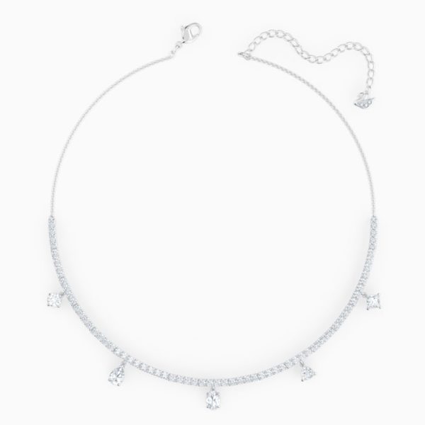 Swarovski Crystal Jewelry LOUISON STUD PIERCED EARRINGS, White, Rhodium  -5446025