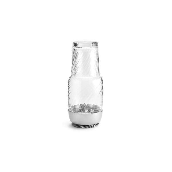 Star Bedside Carafe with Glass in Metal Transparent | Arhaus